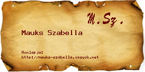 Mauks Szabella névjegykártya